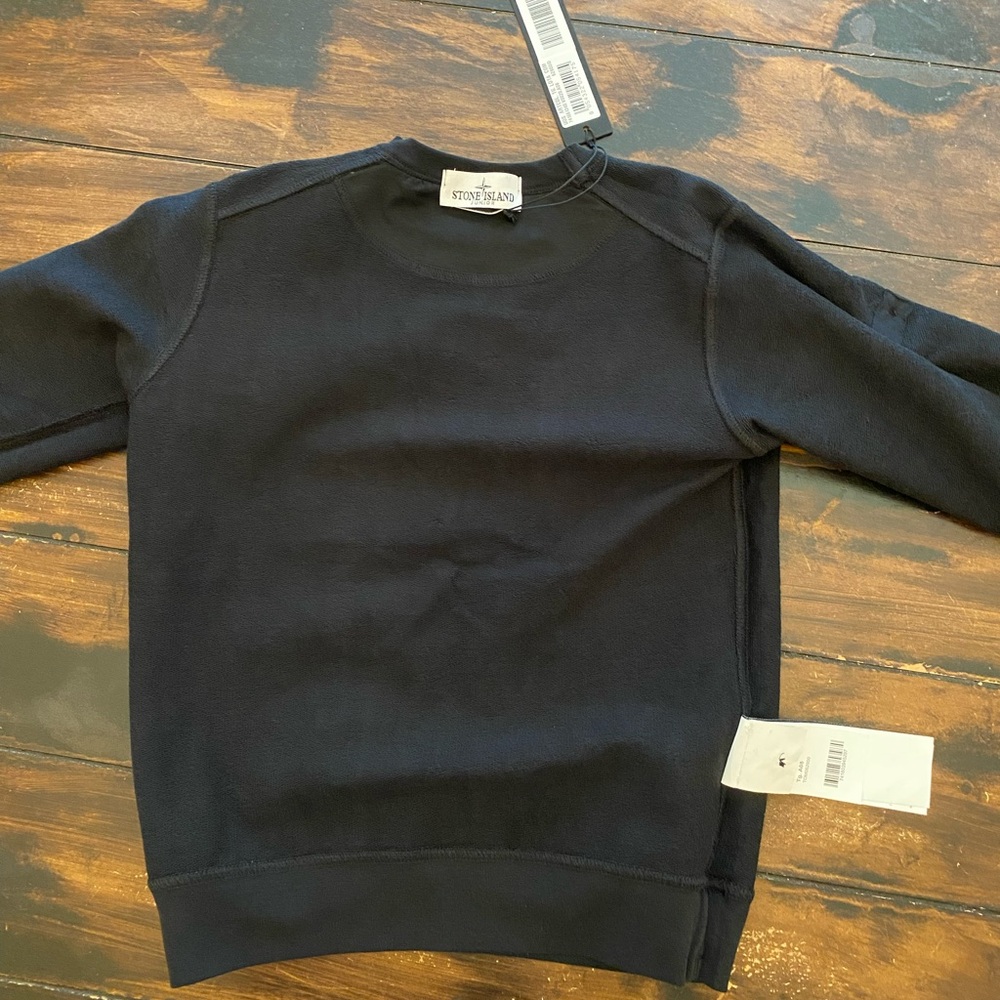 Stone Island Black Crewneck Sweatshirt with Patch - Picture 8 of 13